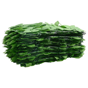 vidaXL Balcony Privacy Screen with Green Leaves 200x75 cm