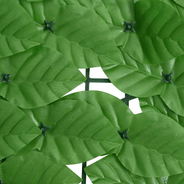 vidaXL Balcony Privacy Screen with Green Leaves 200x75 cm