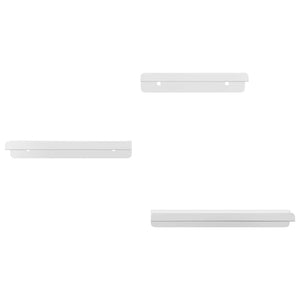 vidaXL Wall Shelves 3 pcs. Silver Stainless Steel