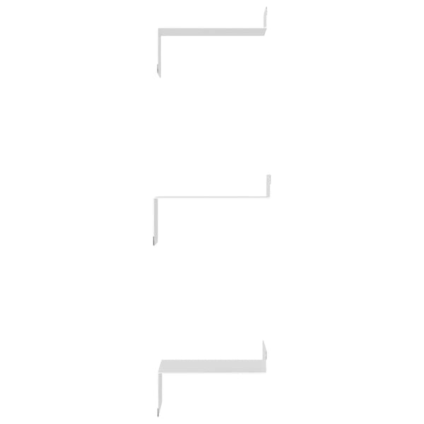 vidaXL Wall Shelves 3 pcs. Silver Stainless Steel