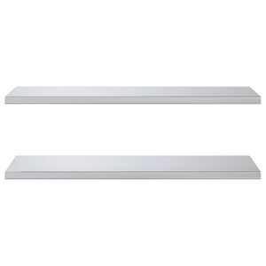 vidaXL Wall Shelves 2 pcs. 100x40 cm Silver Stainless Steel