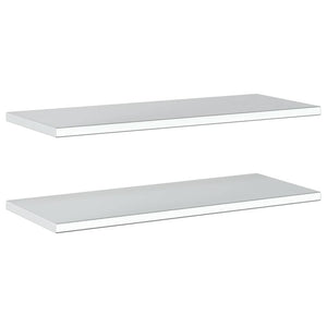 vidaXL Wall Shelves 2 pcs. 100x40 cm Silver Stainless Steel