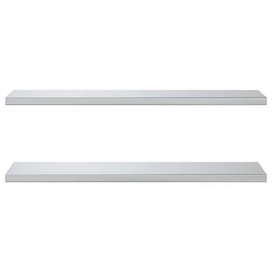 vidaXL Wall Shelves 2 pcs. 100x30 cm Silver Stainless Steel