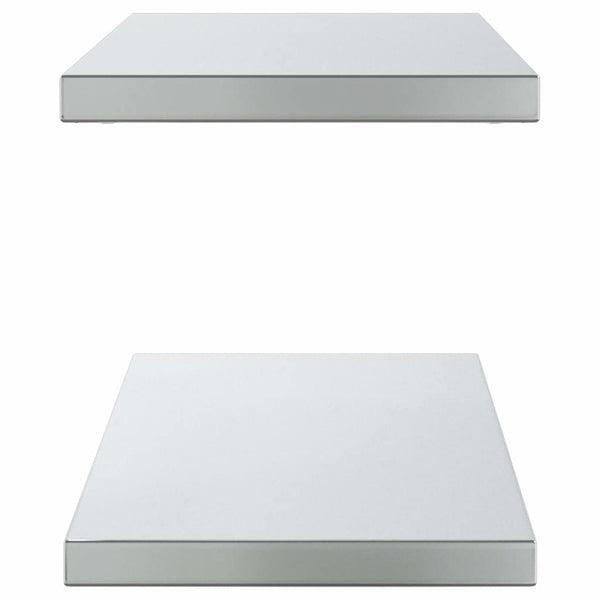 vidaXL Wall Shelves 2 pcs. 100x30 cm Silver Stainless Steel