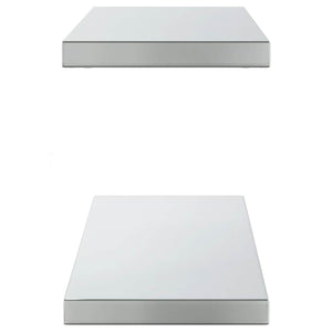 vidaXL Wall Shelves 2 pcs. 100x23.5 cm Silver Stainless Steel