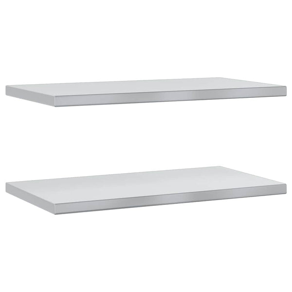 vidaXL Wall Shelves 2 pcs. 75x40 cm Silver Stainless Steel