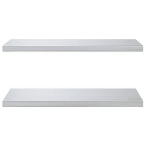 vidaXL Wall Shelves 2 pcs. 75x40 cm Silver Stainless Steel