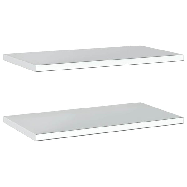 vidaXL Wall Shelves 2 pcs. 75x40 cm Silver Stainless Steel