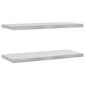 vidaXL Wall Shelves 2 pcs. 75x30 cm Silver Stainless Steel