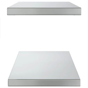 vidaXL Wall Shelves 2 pcs. 75x30 cm Silver Stainless Steel