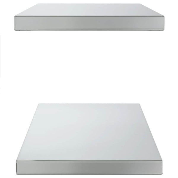 vidaXL Wall Shelves 2 pcs. 75x30 cm Silver Stainless Steel