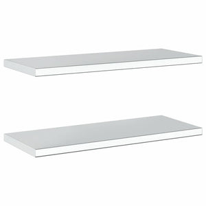 vidaXL Wall Shelves 2 pcs. 75x30 cm Silver Stainless Steel
