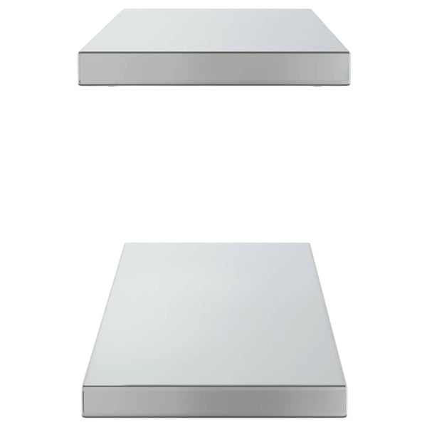 vidaXL Wall Shelves 2 pcs. 75x23.5 cm Silver Stainless Steel