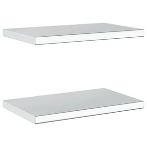 vidaXL Wall Shelves 2 pcs. 50x30 cm Silver Stainless Steel