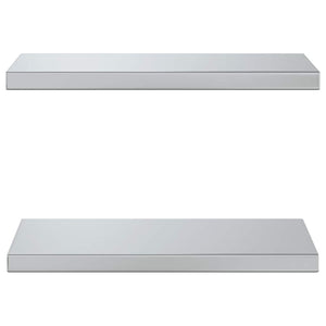 vidaXL Wall Shelves 2 pcs 50x23.5 cm Silver Stainless Steel