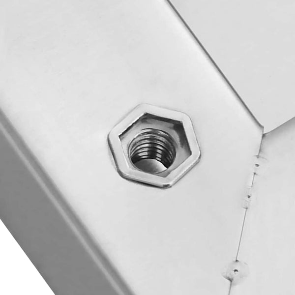 vidaXL Wall Shelves 2 pcs 50x23.5 cm Silver Stainless Steel