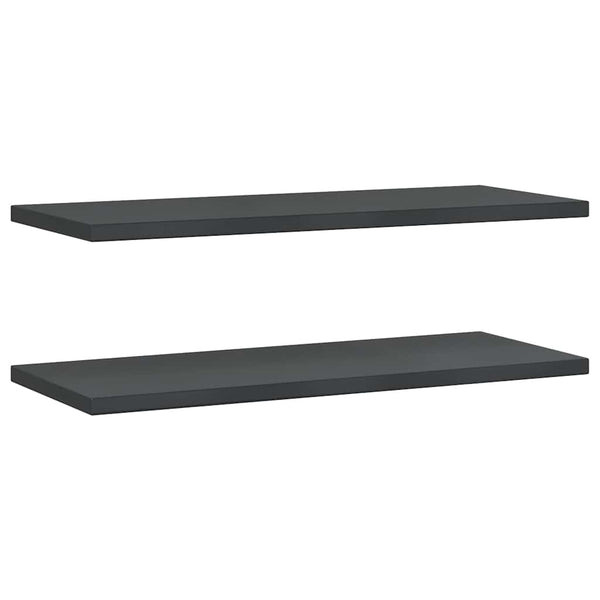 vidaXL Wall Shelves 2 pcs. 100x40 cm Black Stainless Steel