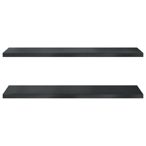 vidaXL Wall Shelves 2 pcs. 100x40 cm Black Stainless Steel