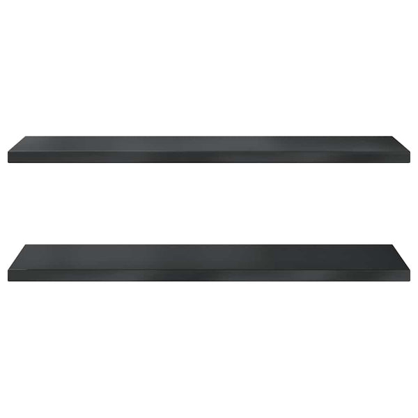 vidaXL Wall Shelves 2 pcs. 100x40 cm Black Stainless Steel