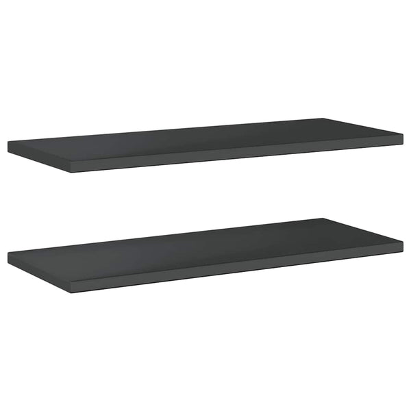 vidaXL Wall Shelves 2 pcs. 100x40 cm Black Stainless Steel