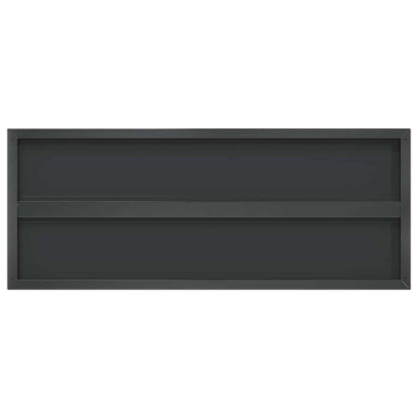 vidaXL Wall Shelves 2 pcs. 100x40 cm Black Stainless Steel