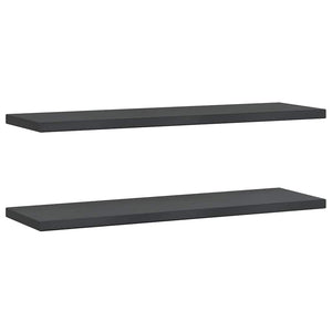 vidaXL Wall Shelves 2 pcs 100x30 cm Black Stainless Steel