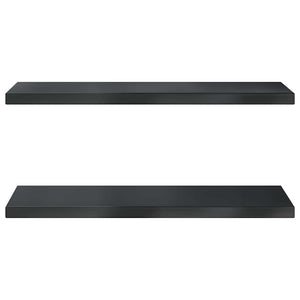 vidaXL Wall Shelves 2 pcs 100x30 cm Black Stainless Steel
