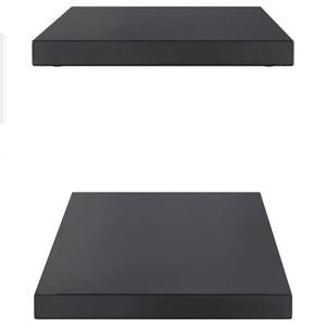 vidaXL Wall Shelves 2 pcs 100x30 cm Black Stainless Steel