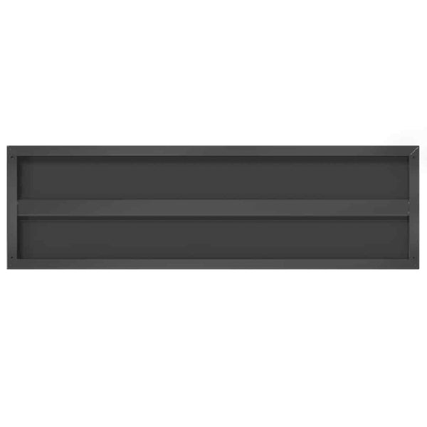 vidaXL Wall Shelves 2 pcs 100x30 cm Black Stainless Steel