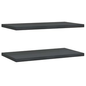 vidaXL Wall Shelves 2 pcs 75x40 cm Black Stainless Steel