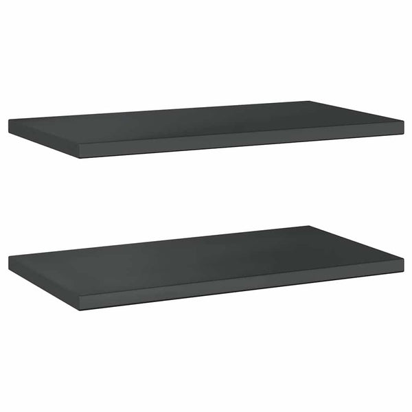 vidaXL Wall Shelves 2 pcs 75x40 cm Black Stainless Steel