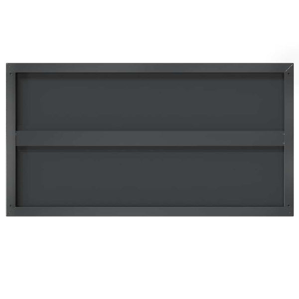 vidaXL Wall Shelves 2 pcs 75x40 cm Black Stainless Steel