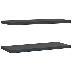 vidaXL Wall Shelves 2 pcs 75x30 cm Black Stainless Steel