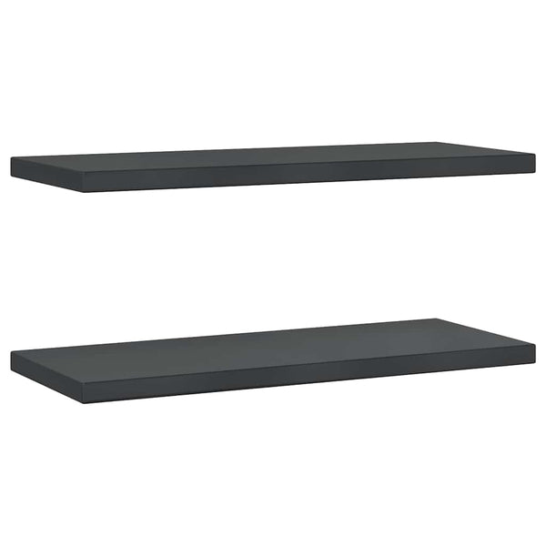 vidaXL Wall Shelves 2 pcs 75x30 cm Black Stainless Steel