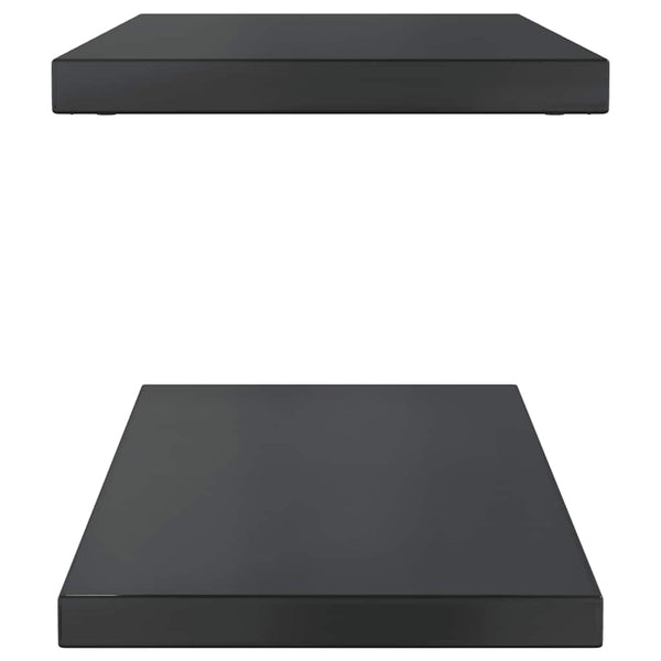 vidaXL Wall Shelves 2 pcs 75x30 cm Black Stainless Steel