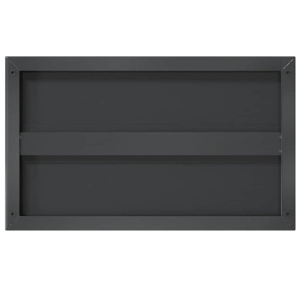 vidaXL Wall Shelves 2 pcs 75x30 cm Black Stainless Steel