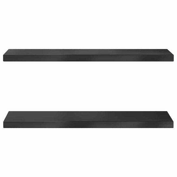 vidaXL Wall Shelves 2 pcs. 75x23.5 cm Black Stainless Steel