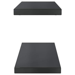 vidaXL Wall Shelves 2 pcs. 75x23.5 cm Black Stainless Steel