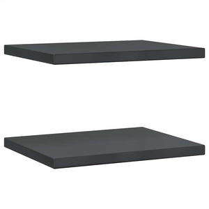 vidaXL Wall Shelves 2 pcs. 50x40 cm Black Stainless Steel