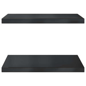 vidaXL Wall Shelves 2 pcs. 50x40 cm Black Stainless Steel