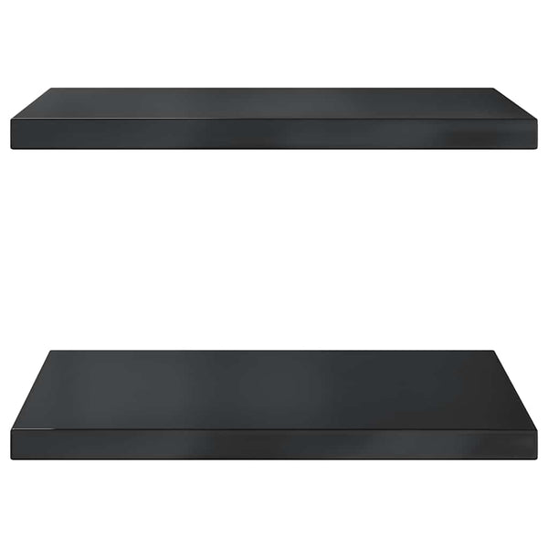 vidaXL Wall Shelves 2 pcs. 50x40 cm Black Stainless Steel