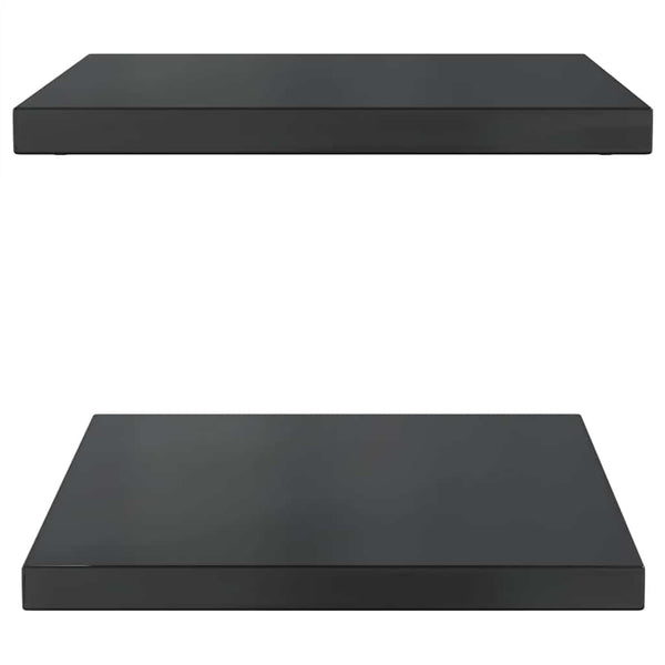 vidaXL Wall Shelves 2 pcs. 50x40 cm Black Stainless Steel