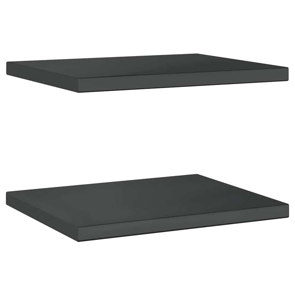 vidaXL Wall Shelves 2 pcs. 50x40 cm Black Stainless Steel