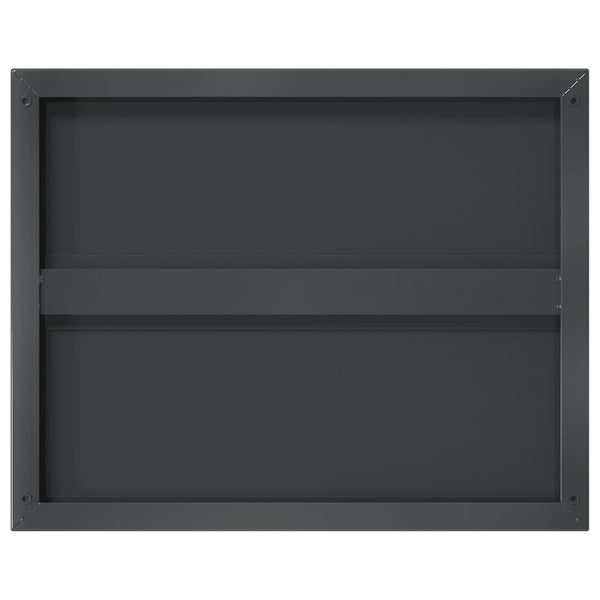 vidaXL Wall Shelves 2 pcs. 50x40 cm Black Stainless Steel