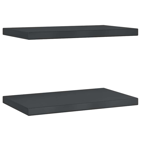 vidaXL Wall Shelves 2 pcs. 50x30 cm Black Stainless Steel