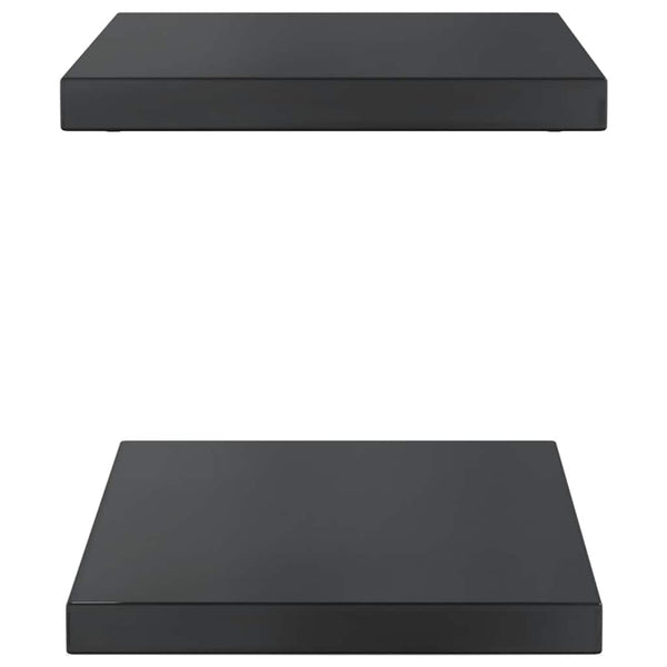 vidaXL Wall Shelves 2 pcs. 50x30 cm Black Stainless Steel
