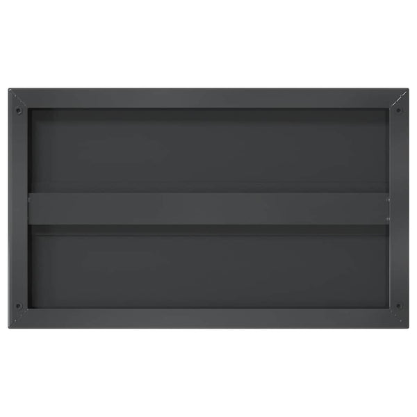 vidaXL Wall Shelves 2 pcs. 50x30 cm Black Stainless Steel