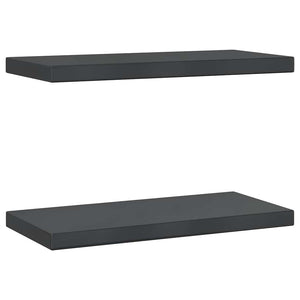 vidaXL Wall Shelves 2 pcs. 50x23.5 cm Black Stainless Steel