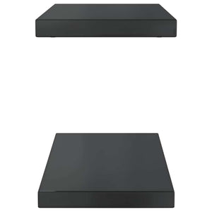 vidaXL Wall Shelves 2 pcs. 50x23.5 cm Black Stainless Steel