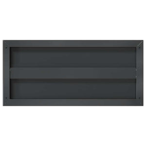 vidaXL Wall Shelves 2 pcs. 50x23.5 cm Black Stainless Steel